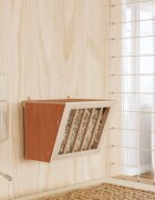 vidaXL Хранилка за сено за зайци 25x185x205 см масивна ела