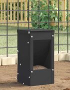 vidaXL Хранилка за зайци Черно 125 x 125 x 25 см 15 kg