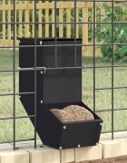 vidaXL Хранилка за зайци Черно 125 x 26 x 285 см 1 кг