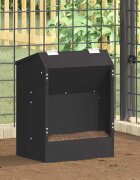 vidaXL Хранилка за зайци Черно 335 x 255 x 455 см 3 кг