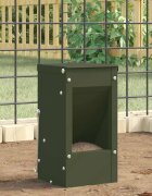 vidaXL Хранилка за зайци Маслинено зелено 125 x 125 x 25 см 15 kg