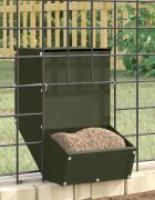 vidaXL Хранилка за зайци Маслинено зелено 175 x 26 x 285 см 15 kg