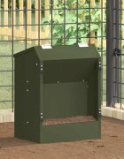 vidaXL Хранилка за зайци Маслиненозелено 335 x 255 x 455 см 3 кг