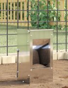 vidaXL Хранилка за зайци Сребрист 125 x 125 x 25 см 15 kg