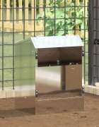 vidaXL Хранилка за зайци Сребристо 335 x 255 x 455 см 3 кг