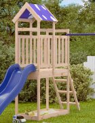 vidaXL Игрална кула Кафяво 525 x 1105 x 215 см Солидно борово дърво