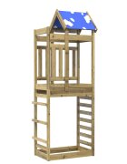 vidaXL Игрална кула Кафяво Солидна импрегнирана дървесина