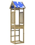 vidaXL Игрална кула Кафяво Солидна импрегнирана дървесина
