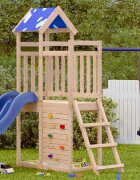 vidaXL Игрална кула Натурално Масивна борова дървесина