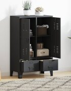vidaXL Индустриален гардероб антрацит 67x35x107 см стомана