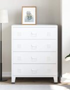 vidaXL Индустриален шкаф с чекмеджета бял 78x40x93 cм метал