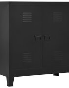 vidaXL Индустриален скрин за съхранение черен 90x40x100 cм стомана