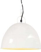 vidaXL Индустриален винтидж пендел 25 W бял кръгъл 31 см E27