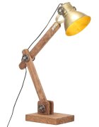 vidaXL Индустриална настолна лампа месинг кръгла 58x18x90 см E27