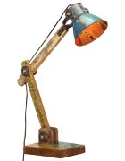 vidaXL Индустриална настолна лампа многоцветна кръгла 23x18x95 см E27