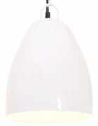 vidaXL Индустриална пенделна лампа 25 W бяла кръгла 32 см E27