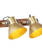 vidaXL Индустриална стенна лампа месинг 45x25 см E27