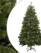 vidaXL Изкуствена коледна елха с шарнири и стойка зелена 240 см