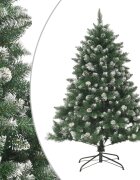 vidaXL Изкуствена коледна елха със стойка 120 см PVC