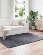 vidaXL Изкуствена овча килим TAFALLA Антрацит 160 x 230 cm Полиестер
