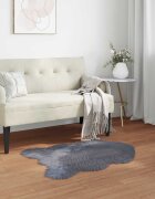vidaXL Изкуствена овча килим TAFALLA Антрацит 80 x 120 cm Полиестер
