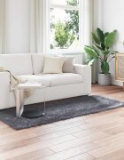 vidaXL Изкуствена овча килим TAFALLA Антрацит 80 x 200 cm Полиестер