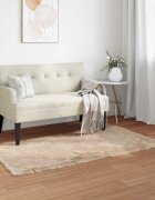 vidaXL Изкуствена овча килим TAFALLA Бежово 60 x 110 cm Полиестер