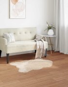 vidaXL Изкуствена овча килим TAFALLA Бежово 80 x 120 cm Полиестер