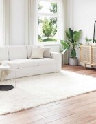 vidaXL Изкуствена овча килим TAFALLA Бяло 200 x 280 см Полиестер