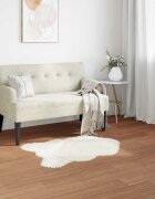 vidaXL Изкуствена овча килим TAFALLA Бяло 60 x 90 cm Полиестер