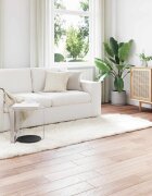 vidaXL Изкуствена овча килим TAFALLA Бяло 80 x 250 cm Полиестер
