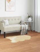 vidaXL Изкуствена овча килим TAFALLA Кремаво 60 x 90 cm Полиестер