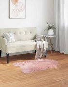 vidaXL Изкуствена овча килим TAFALLA Розово 60 x 90 cm Полиестер