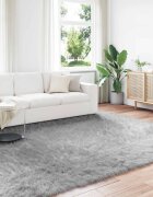 vidaXL Изкуствена овча килим TAFALLA Сиво 240 x 340 см Полиестер