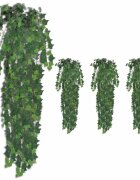 vidaXL Изкуствени храсти бръшлян 4 бр зелени 90 см