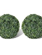vidaXL Изкуствени топки чемшир за топиария 27 см 2 бр