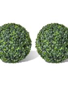 vidaXL Изкуствени топки чемшир за топиария 35 см 2 бр