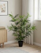 vidaXL Изкуствено бамбуково дърво Зелено 90 x 14 x 80 см