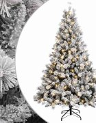 vidaXL Изкуствено коледно дърво с хингед 120 см 150 LED светодиода