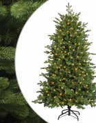 vidaXL Изкуствено коледно дърво с хингед 150 см 150 LED светодиода