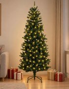 vidaXL Изкуствено коледно дърво с хингед 210 см 300 LED светодиода