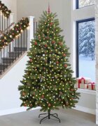 vidaXL Изкуствено коледно дърво с хингед 300 см 300 LED светодиода