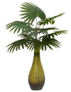 vidaXL Изкуствено палмово растение с 9 листа 65 cm зелено