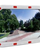 vidaXL Изпъкнало пътно огледало правоъгълно 40х60 см с рефлектори