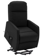 vidaXL Изправящ стол черен изкуствена кожа