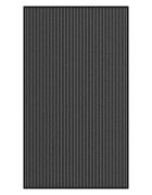 vidaXL Изтривалка раирана черна и сива 115x200 см