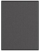 vidaXL Изтривалка раирана черна и сива 90x120 см