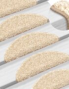 vidaXL Изтривалки за стълби 10 бр. 56x17x3 см кремави полукръгли