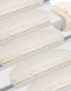 vidaXL Изтривалки за стълби 10 бр. 65x21x4 см бели полукръгли големи