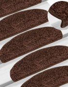 vidaXL Изтривалки за стълби 10 бр. 65x21x4 см кафяви полукръгли големи